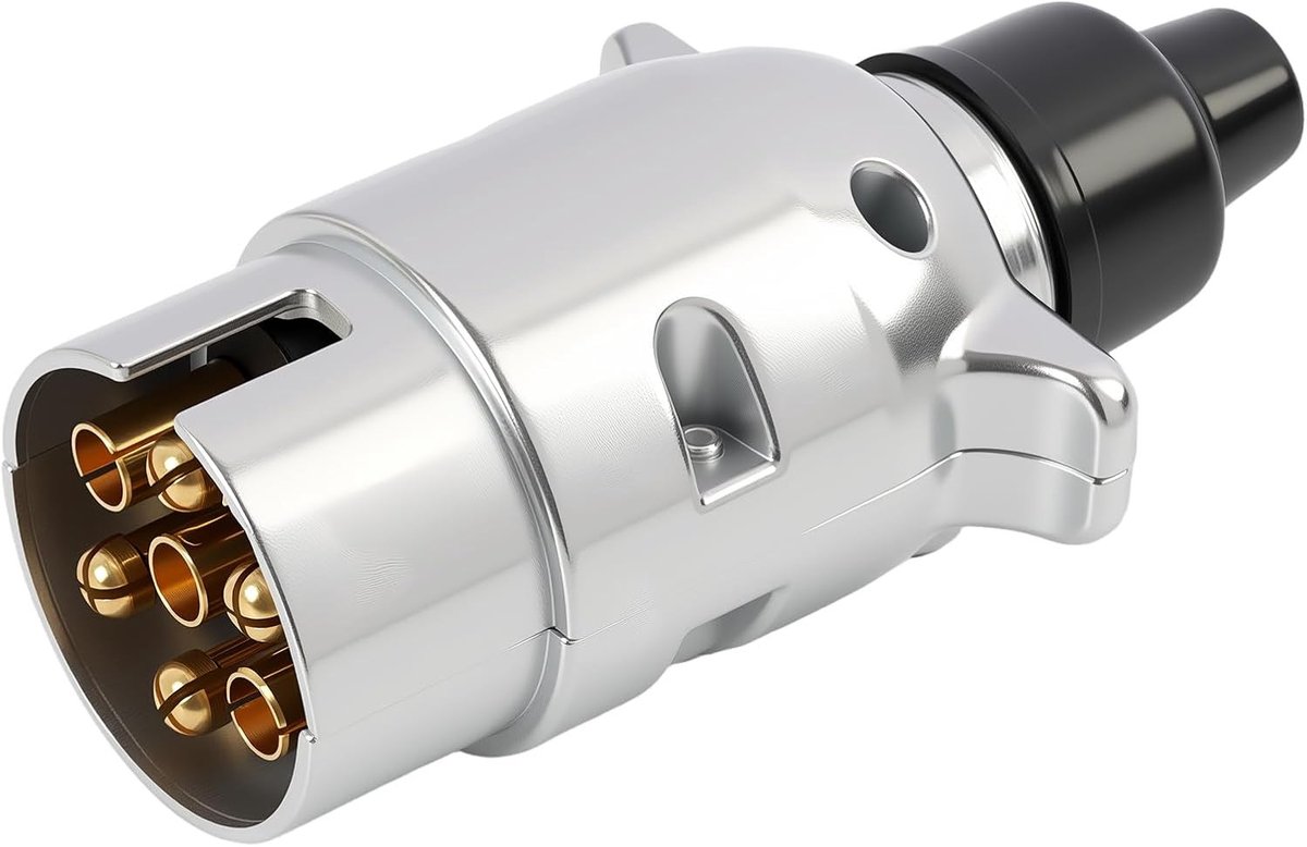 Aanhanger Stekker en Stopcontact - Aluminium - 7-polig - Waterdicht Ontwerp - Voor Alle Voertuigen