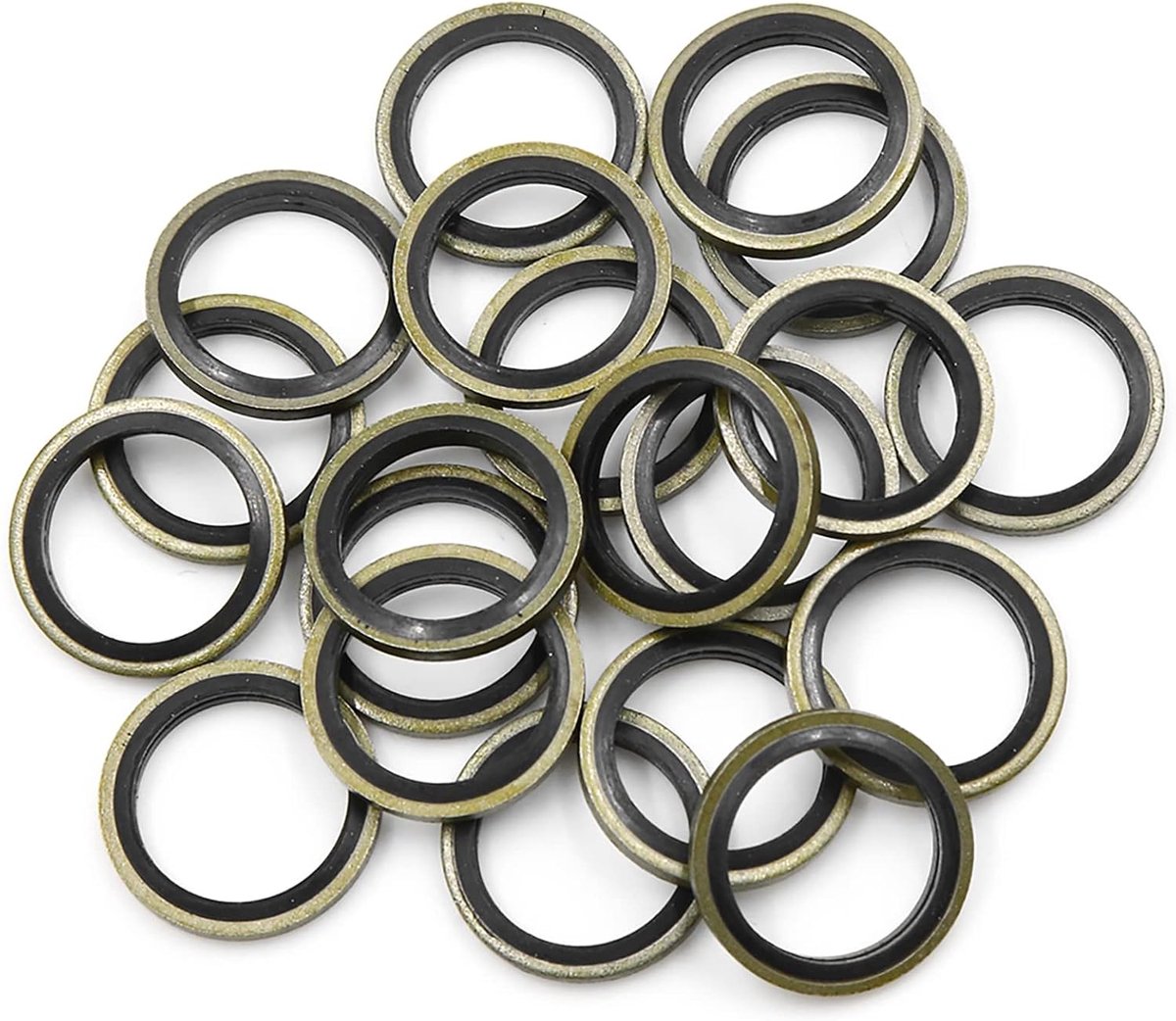 A ABSOPRO 20 pieces car oil squeeze discs 16mm inner diameter. 22mm outer diameter. Aluminum - ShopVlot