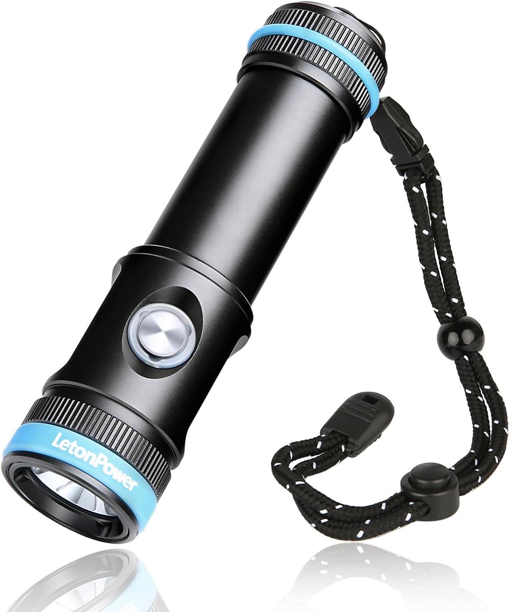 Tynny Diving Light 2200 Lumen 6 Modes USB C Rechargeable IP68 Waterproof 100 m for Diving, Underwater Photography and - ShopVlot