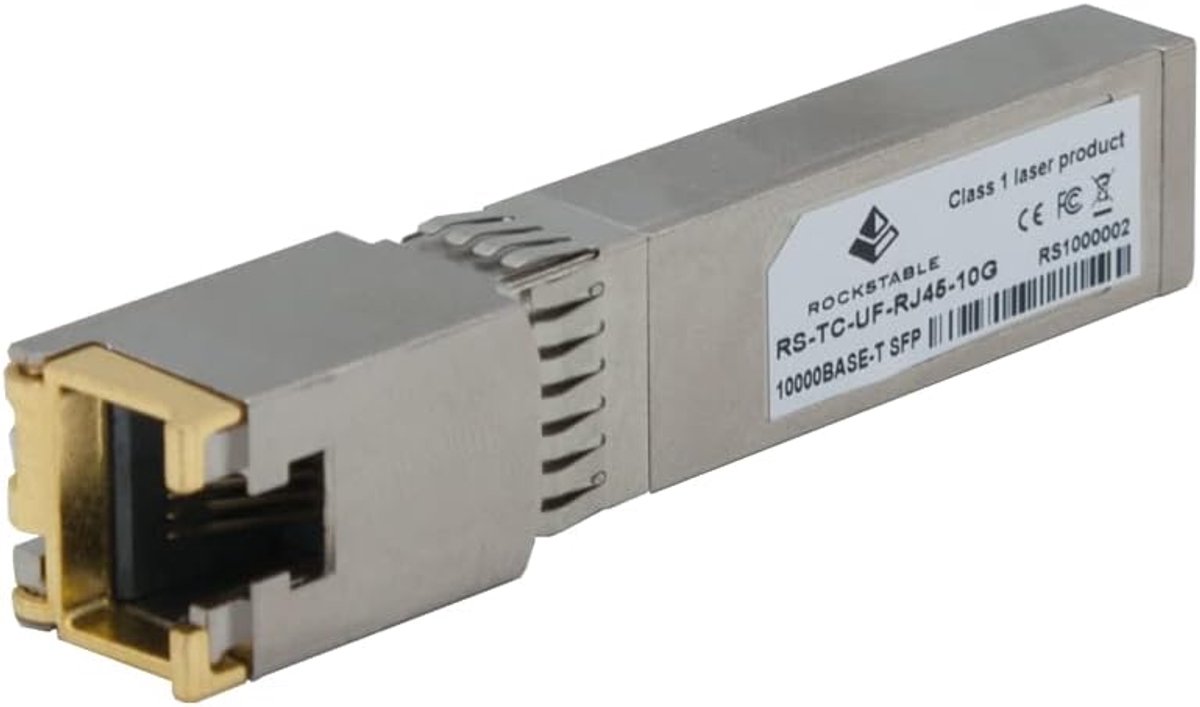 Rockstable Compatible transceiver SFP 10G T for Ubiquiti 10GBase-T SFP+ 100m RJ45 module (UF-RJ45-10G) - ShopVlot