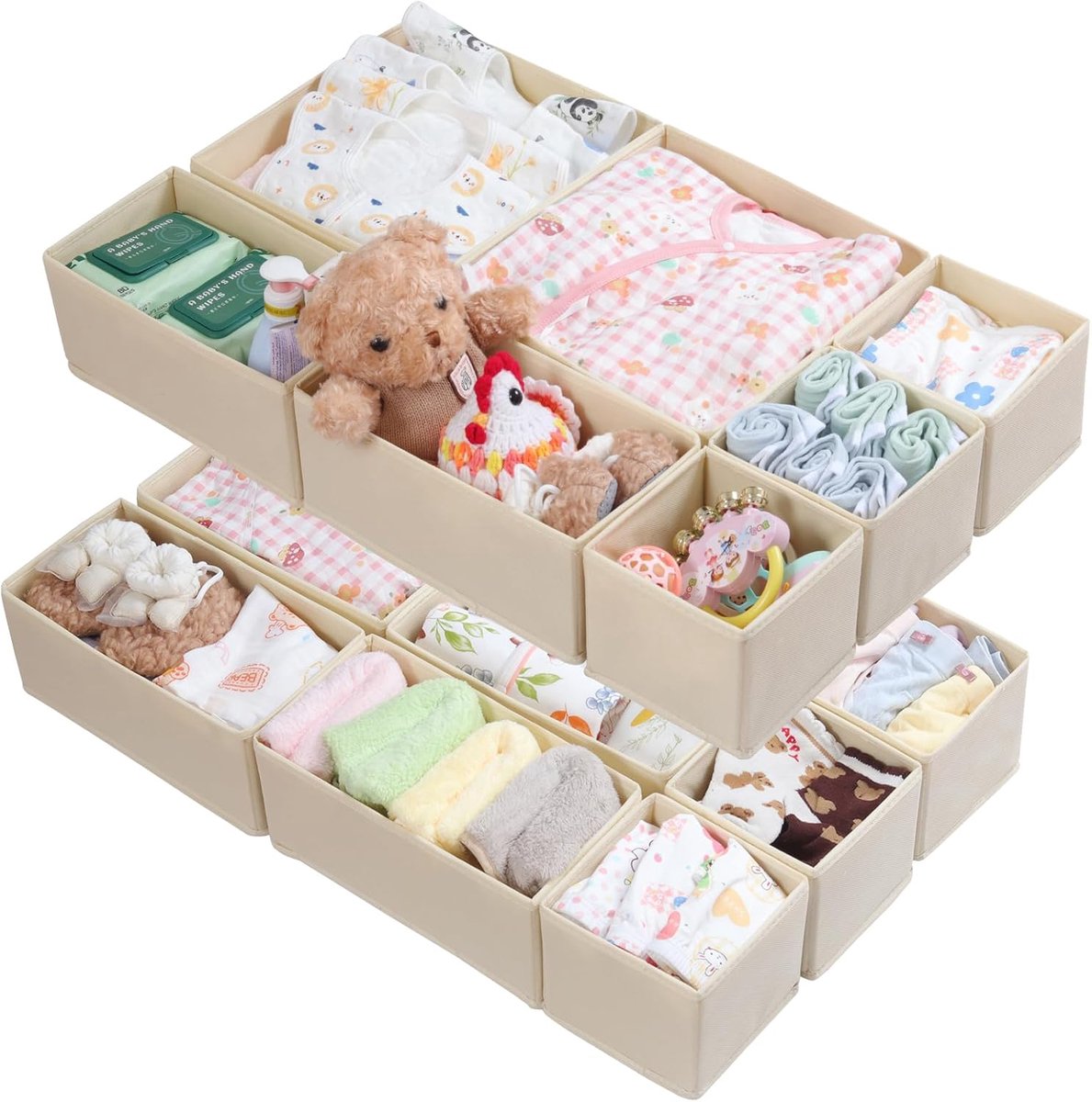 Kledingorganiser 14 Stuks - Vouwbaar - Wasbaar - Ideaal voor lade of kast
