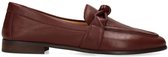 Manfield - Dames - Bordeaux rode leren loafers - Maat 42