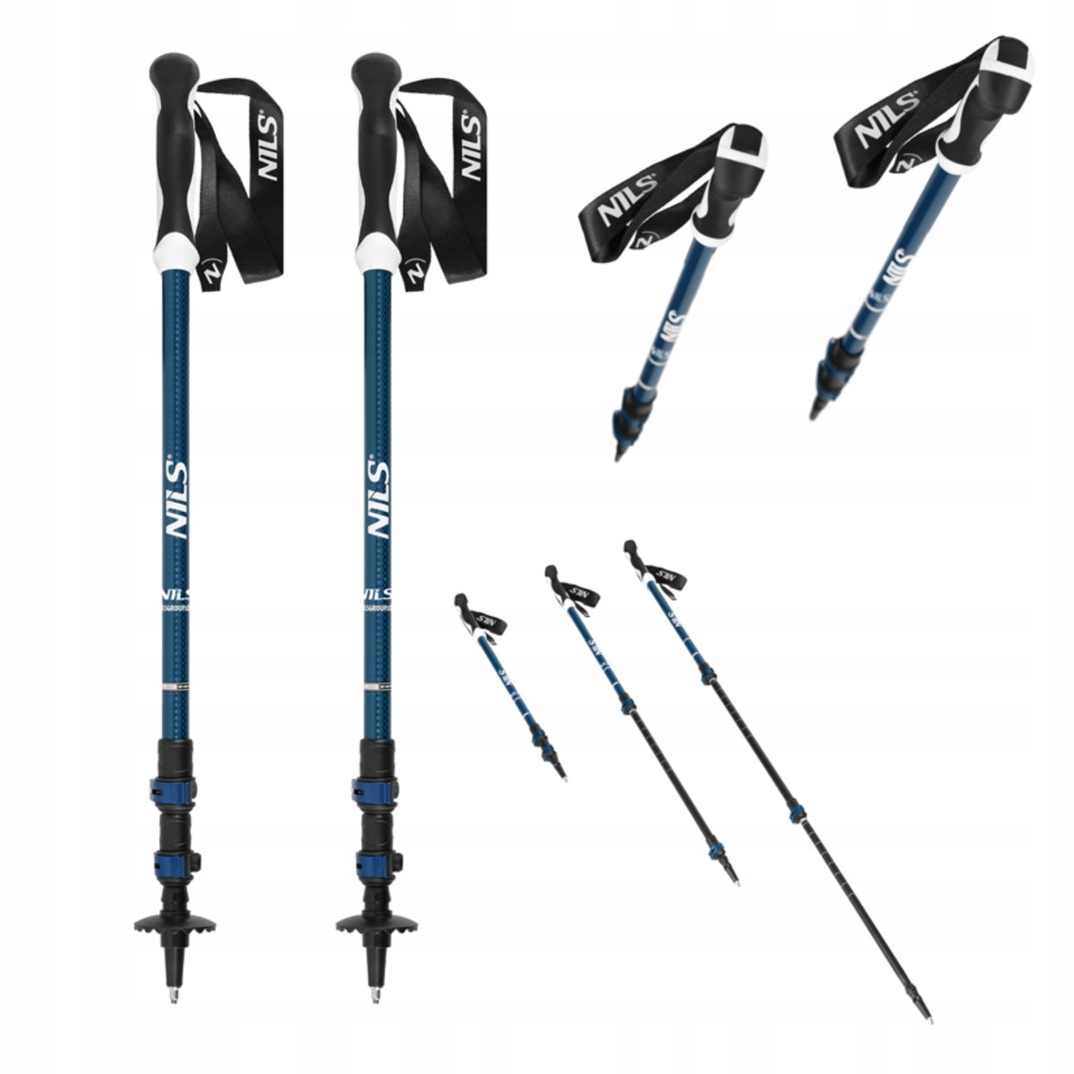 Merkloze Trekkingstokken Nordic Walking - Verstelbaar Aluminium