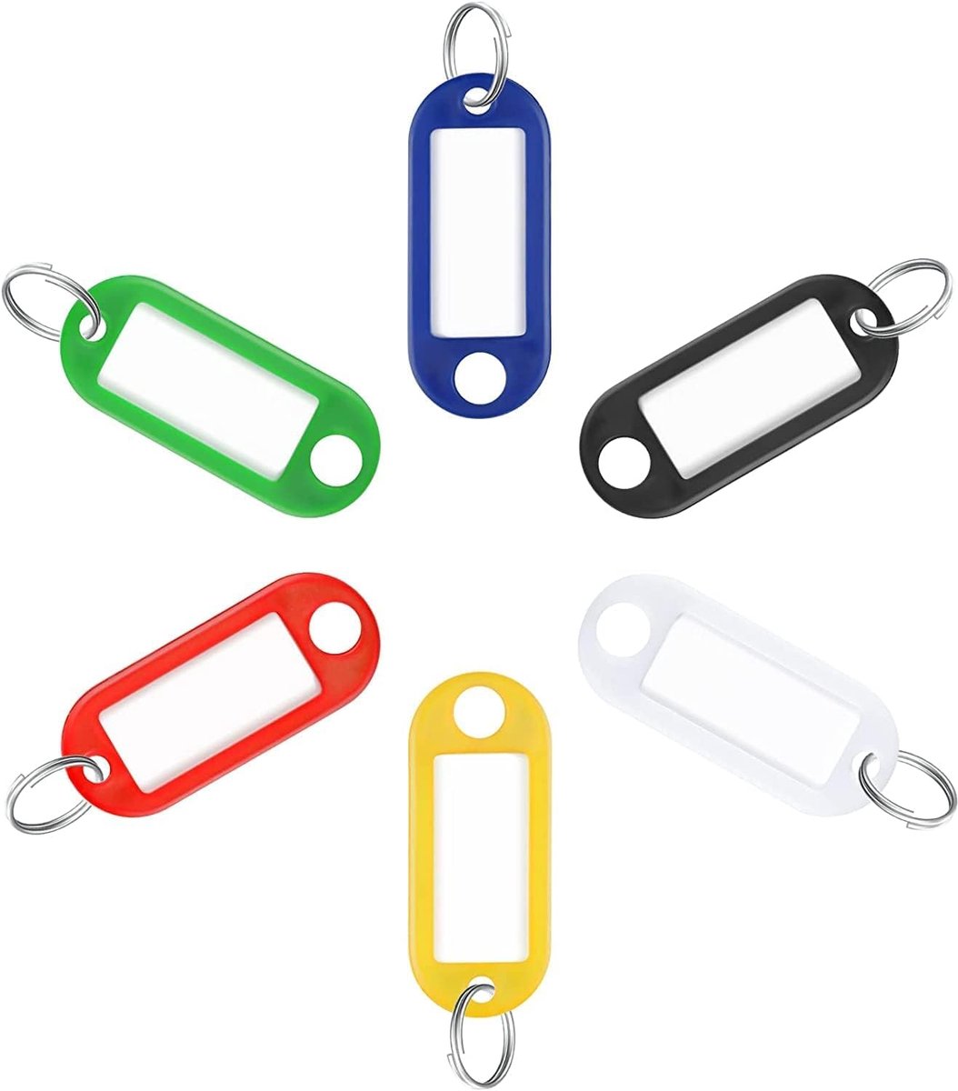 Sleutelhangers 30pcs - Flexibele sleutelorganizer met labels - 6 kleuren - Perfect voor het organiseren van sleutels - ShopVlot