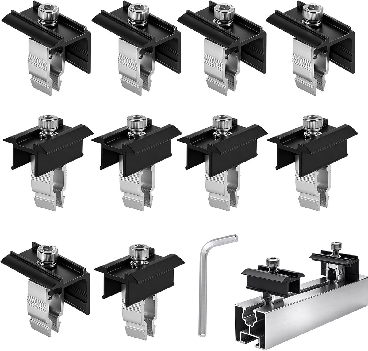 Solar panel houders 30 - 45 mm - aluminium - weerbestendig - duurzame montage - ShopVlot
