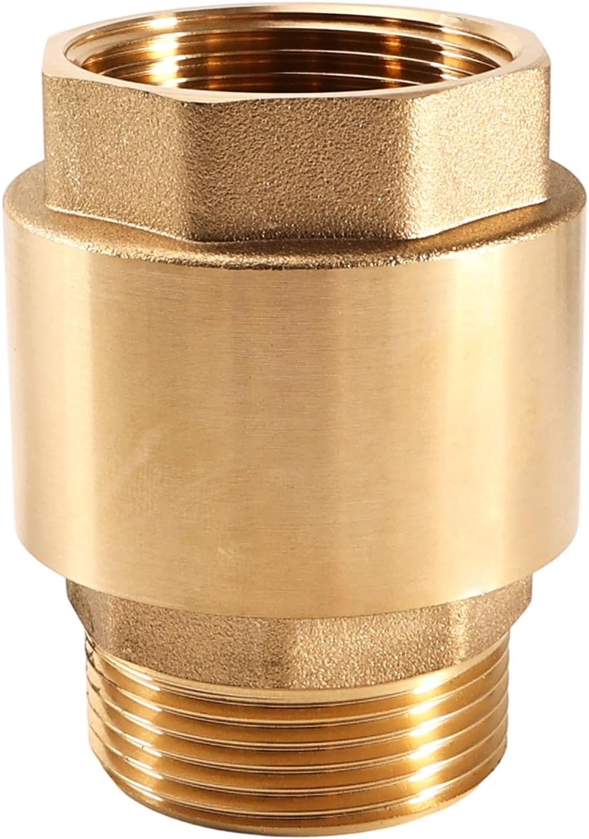 Terugslagventiel 1 1/4 inch - Messing - Roestvrij en waterdicht - Voor tuin en pomp - ShopVlot