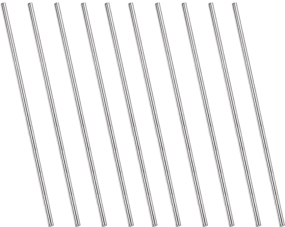 10 Pieces Stainless Steel Rods 4mm x 300mm - Round Bar 304 Stainless Steel - ShopVlot