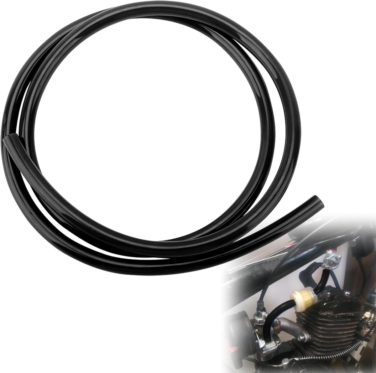 Brandstofslang 5 mm x 8 mm - Flexibele benzine en diesel slang - Hoge weerstand - Geschikt voor auto, motor en ATV - ShopVlot