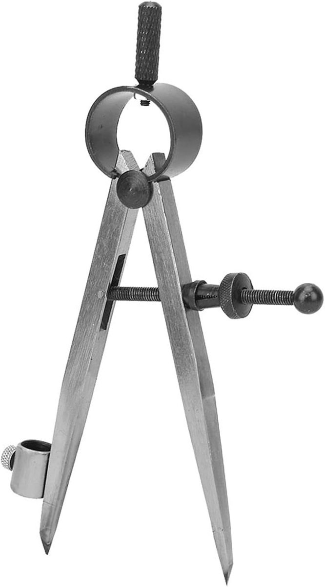 Wingdivider 100mm - Rotatief tekenhulpmiddel - Inclusief kraspen - Precisie in tekenen en schilderen - ShopVlot