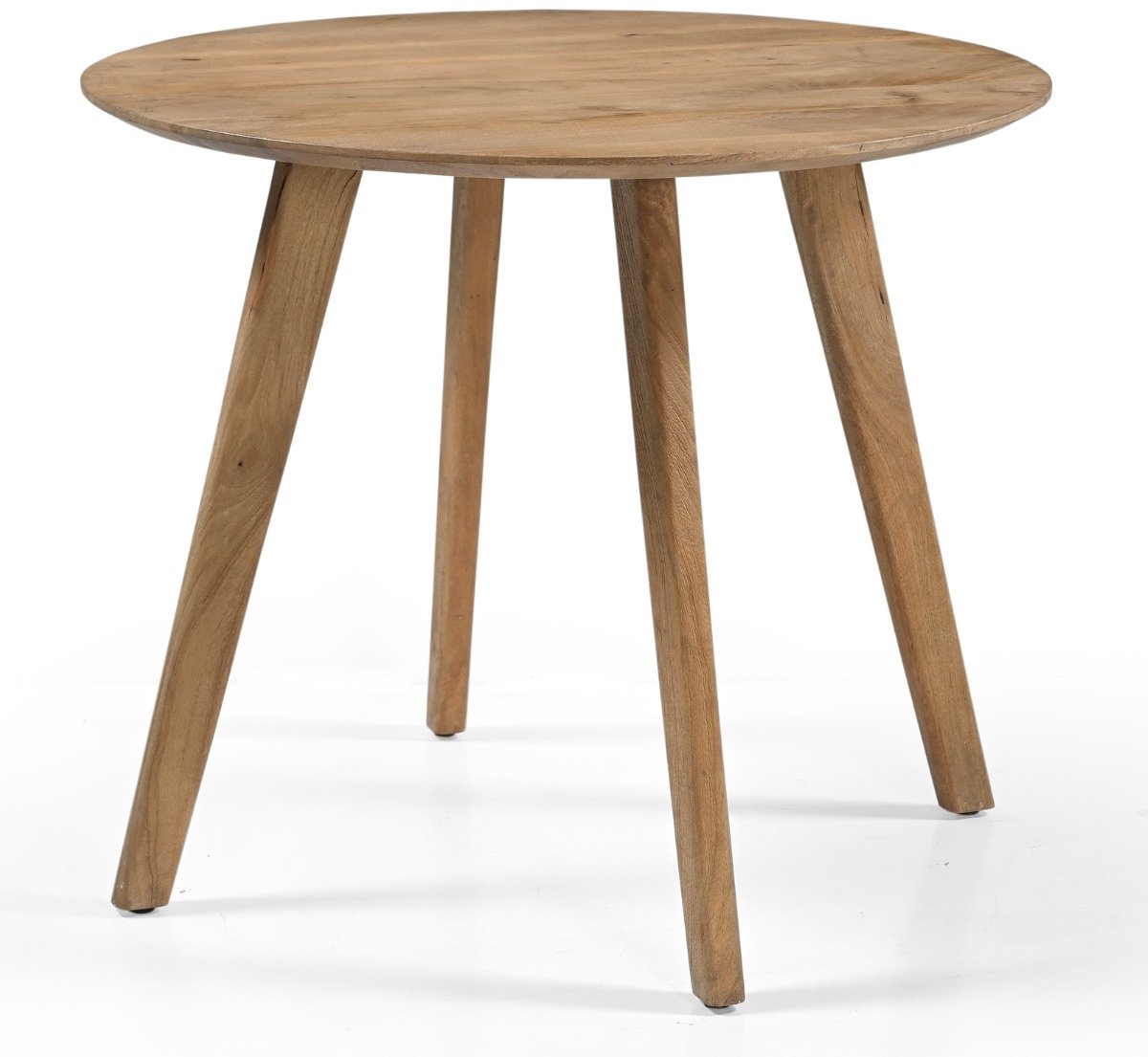 Giga Meubel Eettafel Oslo Rond - Mangohout - Naturel - 90x90x76cm