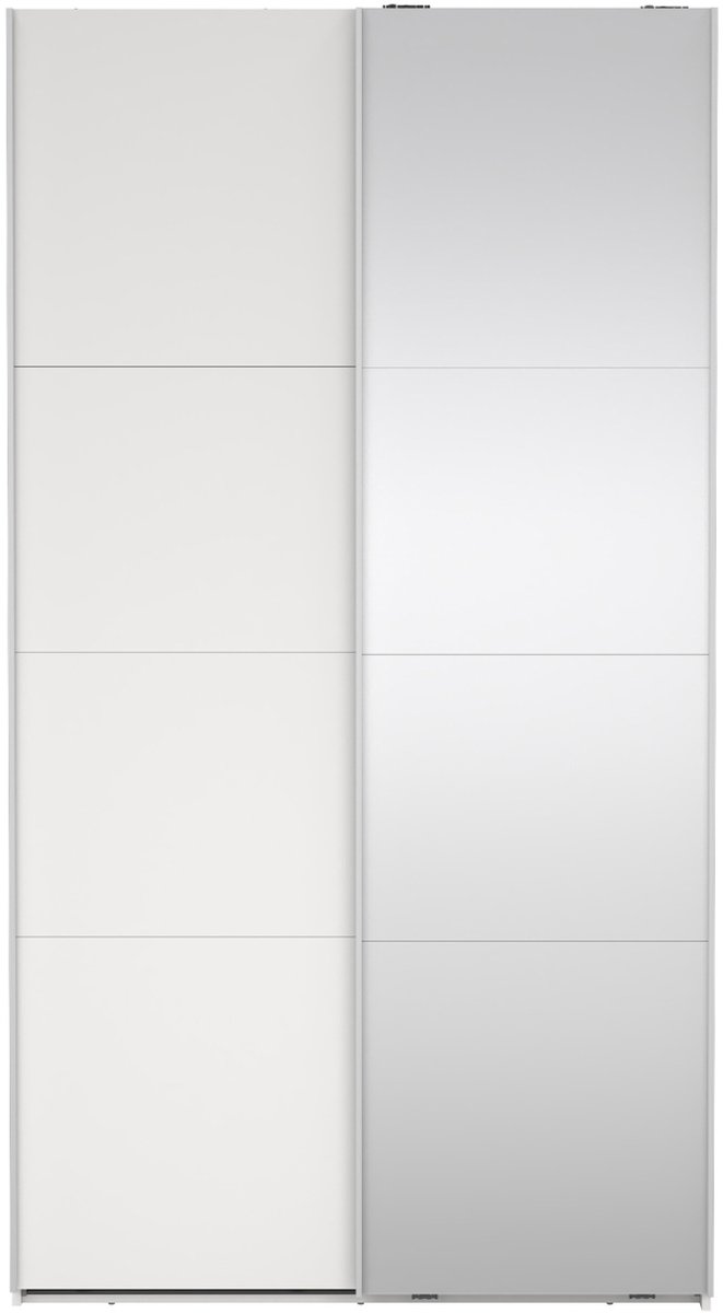 Giga Living Kledingkast Catania - Wit - Incl. Spiegel - 119x67x220cm