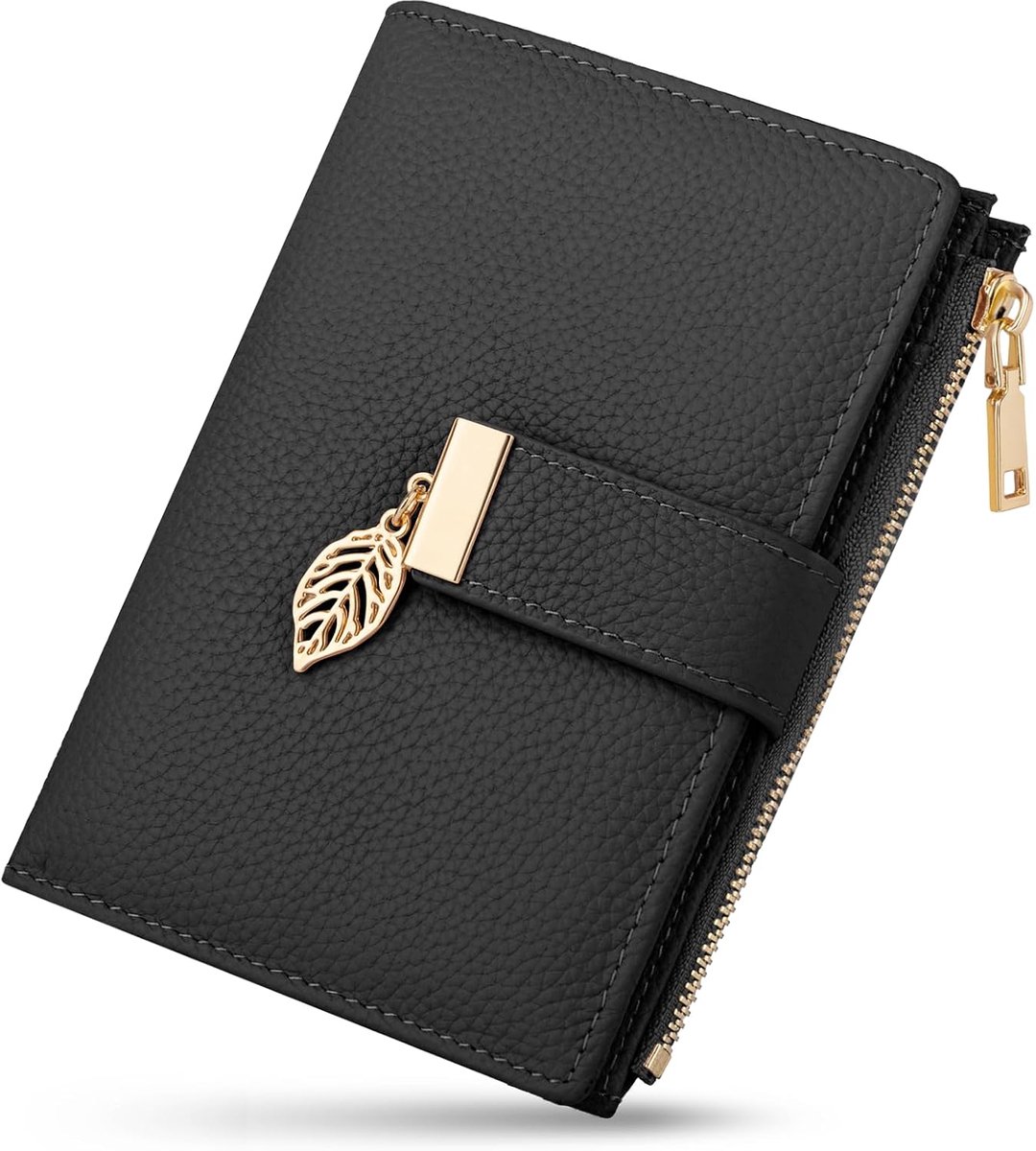 Women's medium size wallet with RFID blocking large women's wallet with 11 card slots with zip and chain for everyday - ShopVlot