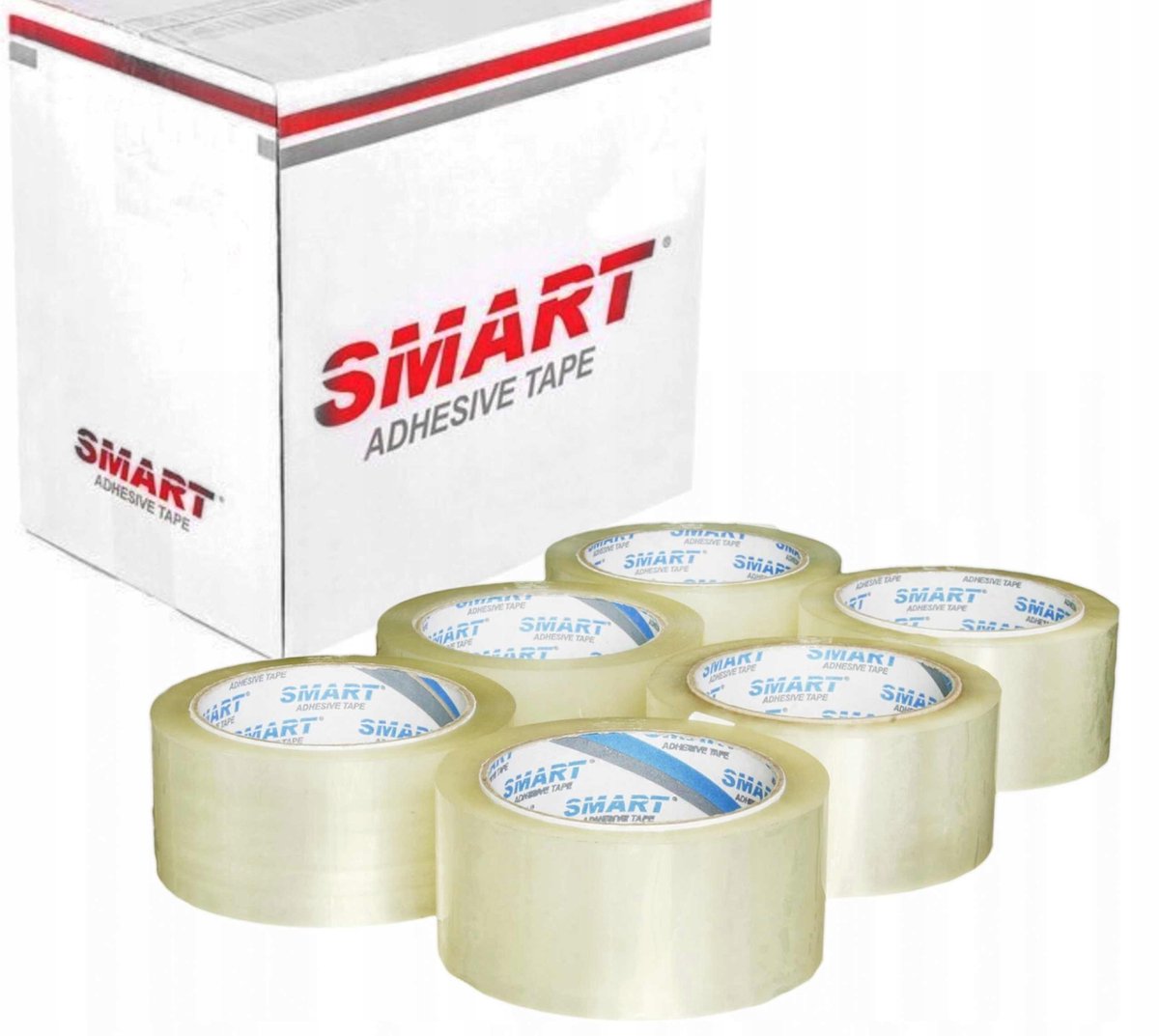 Smart Pakband Transparant Acryl 48mm x 60m - 6 Stuks