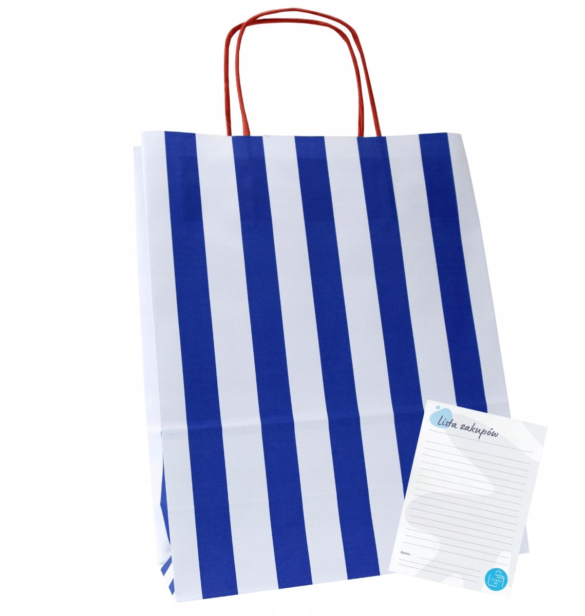Papieren Cadeauzakjes A4 - 25x11x31cm - Blauw-Wit Gestreept - 10 stuks