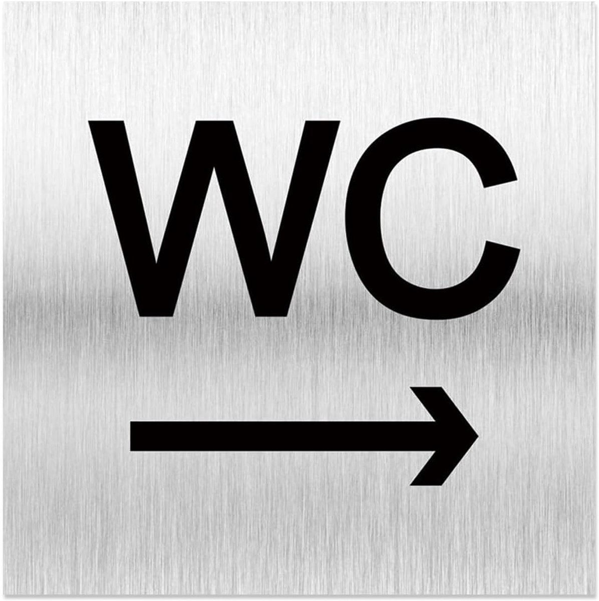 Door Toilet Signs, Aluminum Toilet Board with Toilet Symbol and Adhesive Backing. 12*12cm for Home, Office, Restaurant - ShopVlot