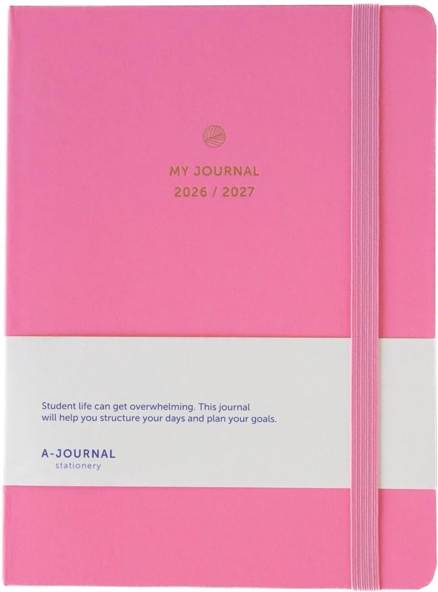 Schoolagenda - Roze - 16 x 21,5 cm - Hardcover met Soft-Touch Oppervlak - Voor Scholieren en Studenten