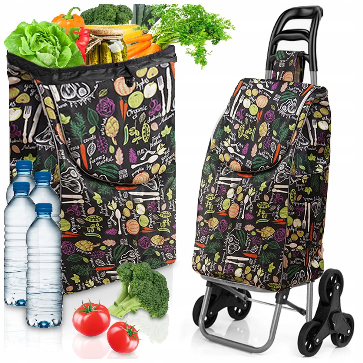 Duo-Wiel converteerbare trolley: 35L waterdichte boodschappentas met airconditioning