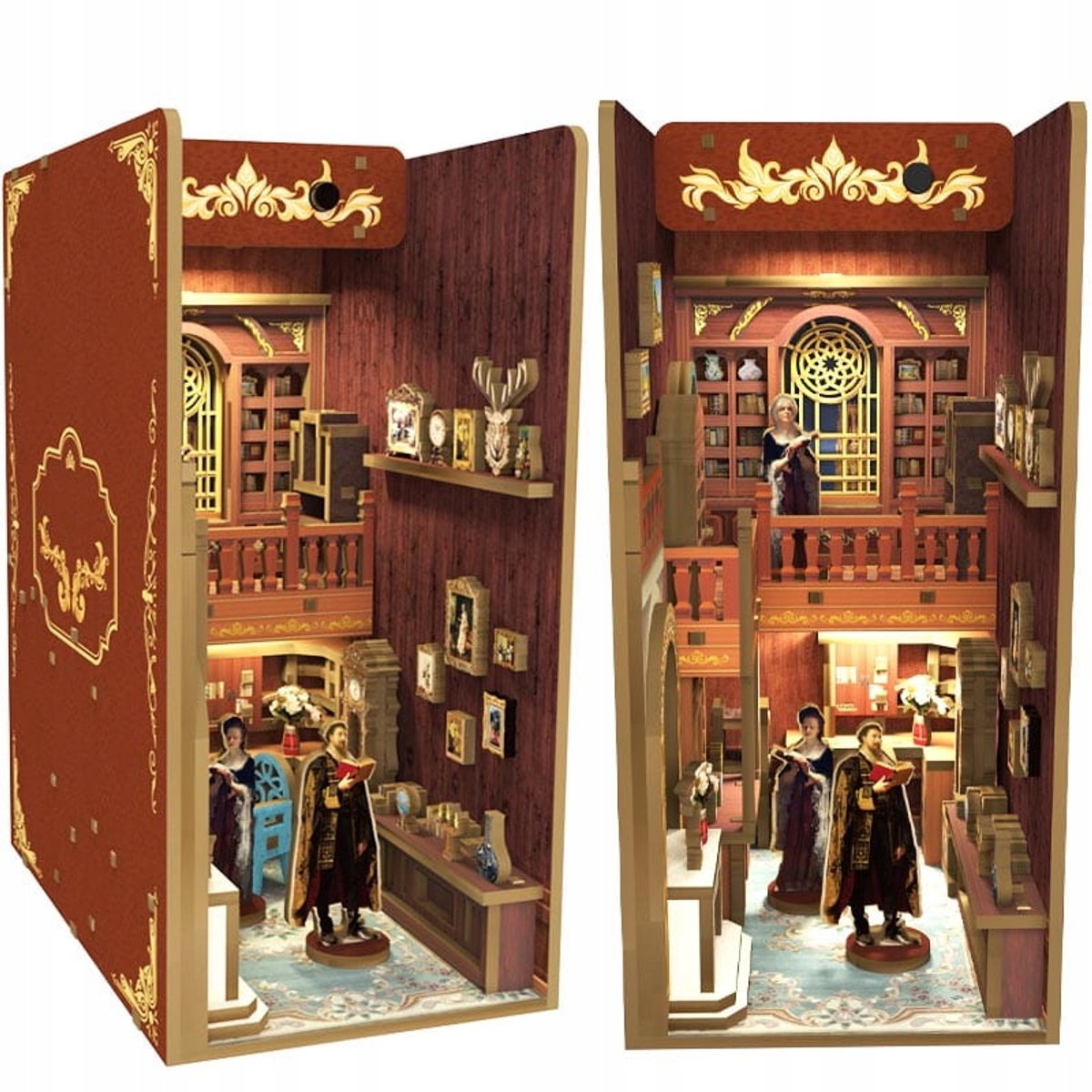 Merkloos Miniatuur Houten Boek Nook Huisje 'Adellijk Landhuis' DIY