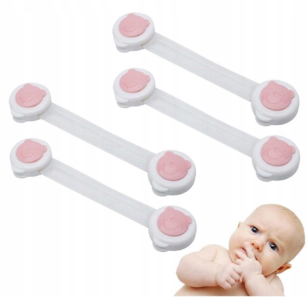 4x Roze Kinderbeveiliging voor Kasten, Lades en Toilet
