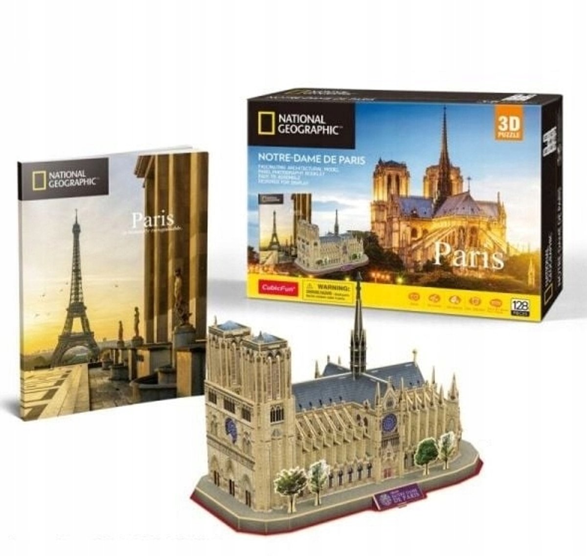 3D Puzzel Notre Dame Parijs - 128 Stukjes