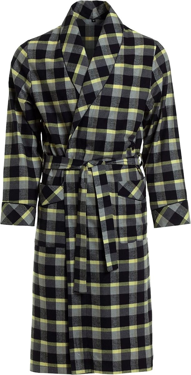 Revise RE-501 Men's Dressing Gown Checked 100% Cotton - ShopVlot