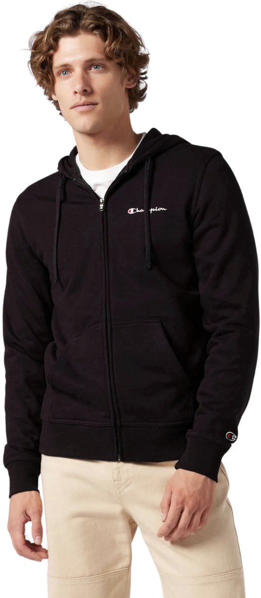 Champion Full Zip Hoodie Sweatshirt Heren Zwart - Maat 2XL