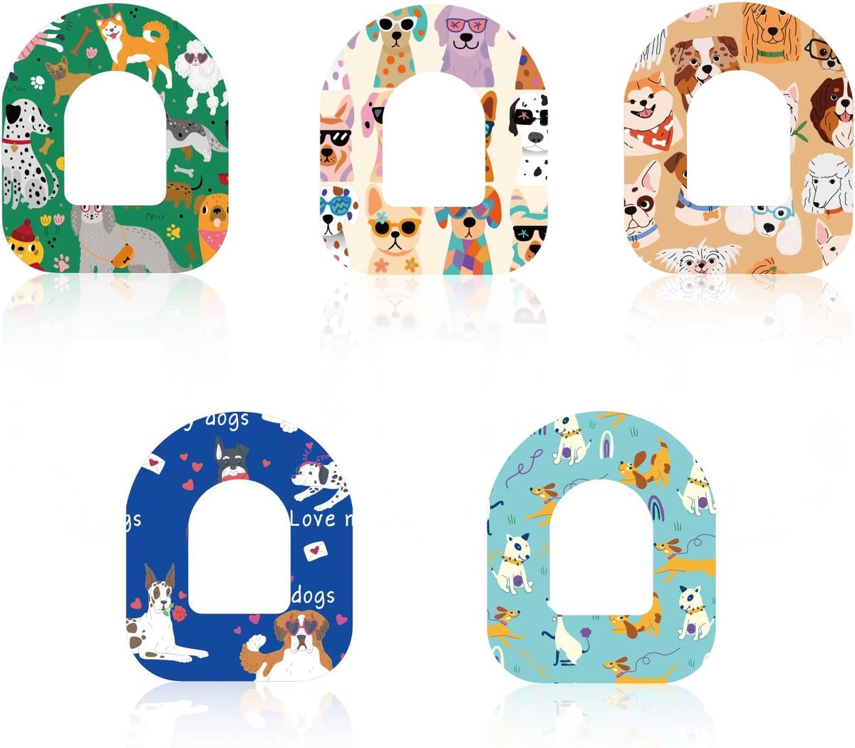 Patches voor Omnipod 5 - honden thema - waterproof en ademend - perfect voor zwemmen en sporten - ShopVlot