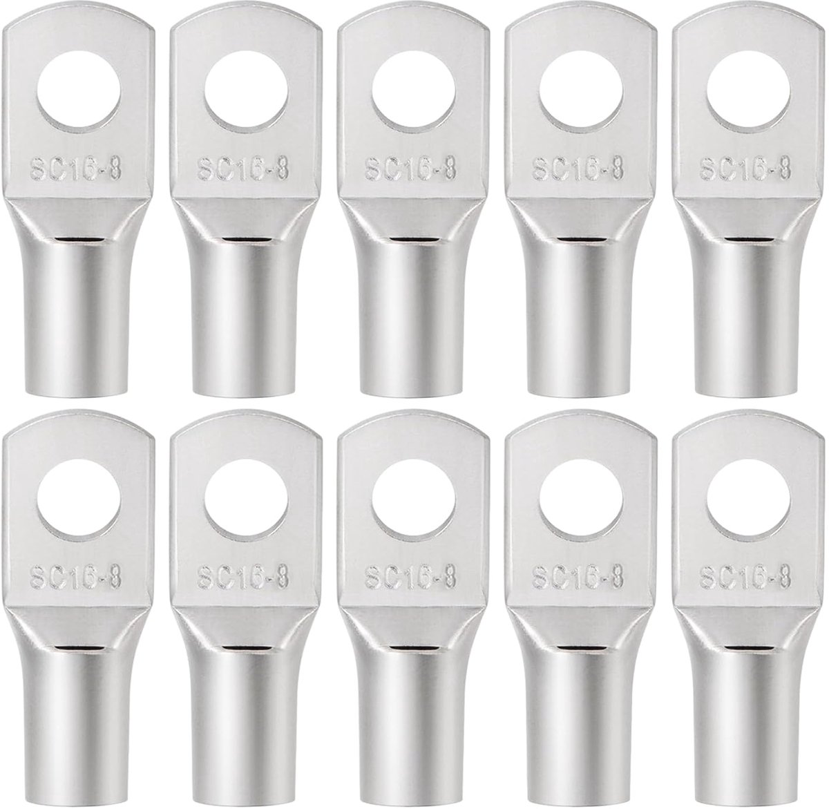 Elektrische aansluitingen 16 mm² - M8 ringconnectoren - Dikke verzilverde koperen kabels - ShopVlot