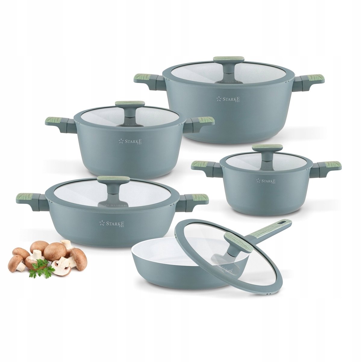 Starke Pro Lapis Keramische Pannenset met Deksel - 10 Delig