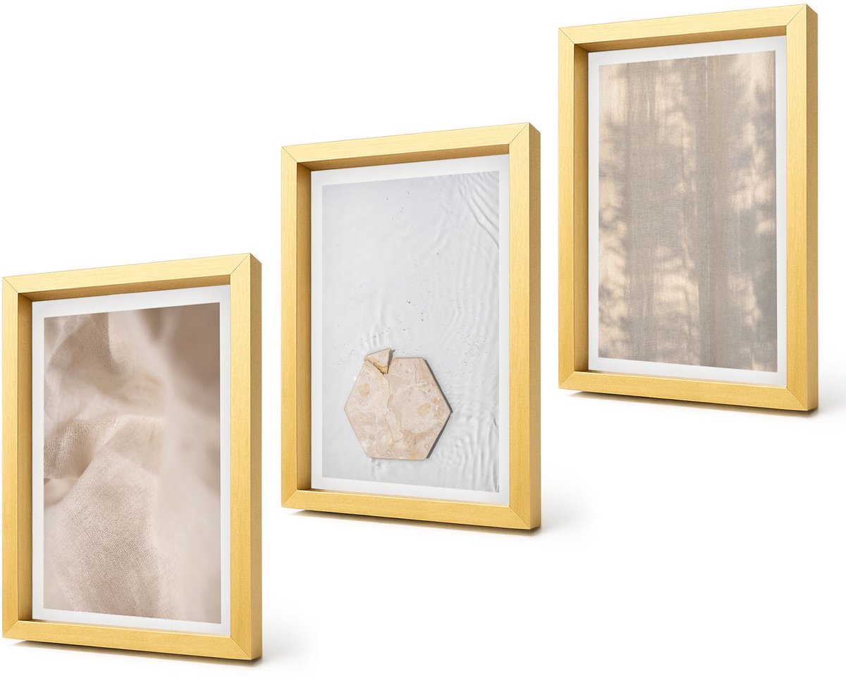 Coloray 4-Delige Schilderij Set - Subtiele texturen in een natuurlijke boho-stijl - 20 x 30 cm - Wanddecoratie - Woonkamer Decoratie - Moderne Wanddecoratie