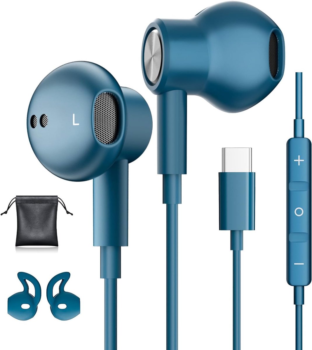 USB-C-hoofdtelefoon - bekabeld - uitgebreide compatibiliteit - luister comfortabel - ShopVlot