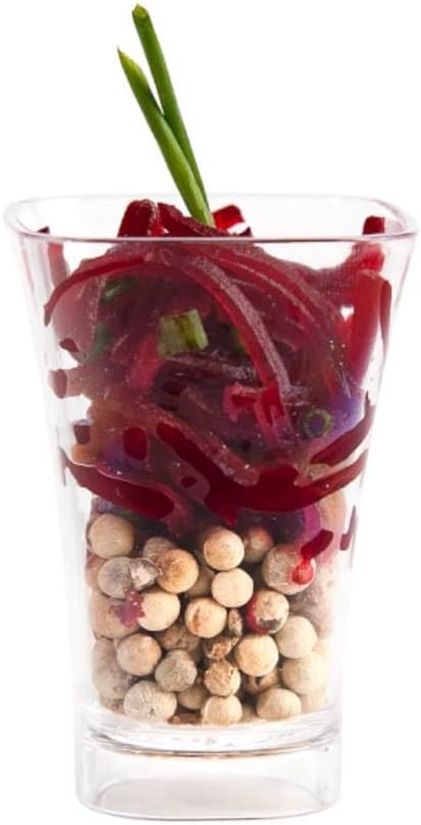 Glazen 4.5cl vierkant - 10 stuks - herbruikbaar - 100% Franse kwaliteit - ShopVlot