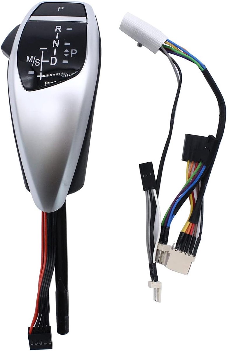 LED versnellingspook - chrome zwart - voor BMW E90 E91 E93 E81 E82 E84 E87 E88 E89 - veilige nachtrij-indicator - ShopVlot