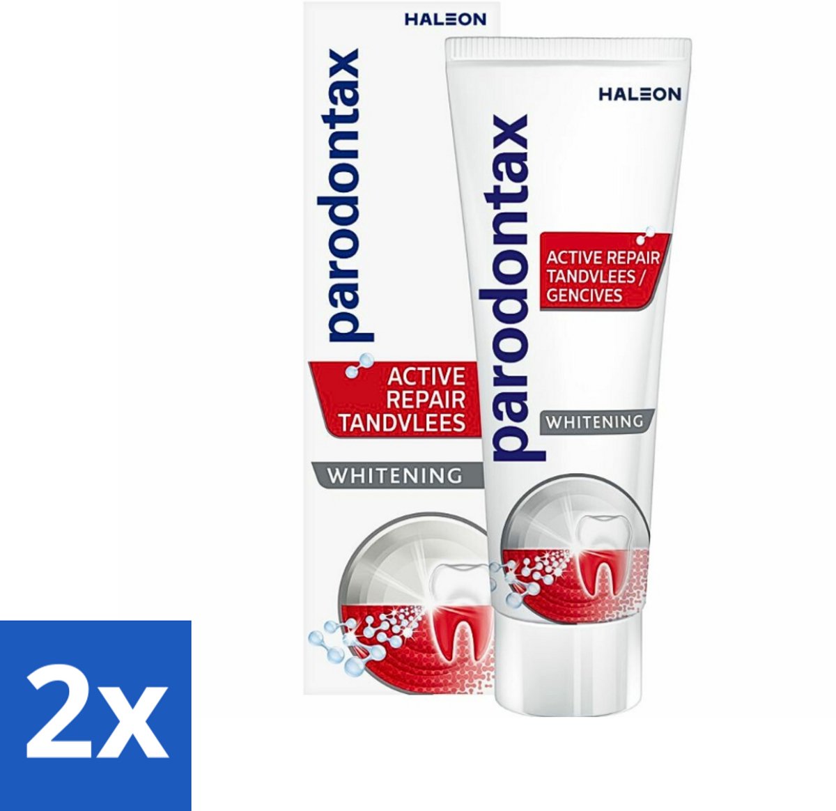 Parodontax - Tandpasta - Whitening - Voor Wittere Tanden - 75 ml - Voordeelverpakking - 2 stuks