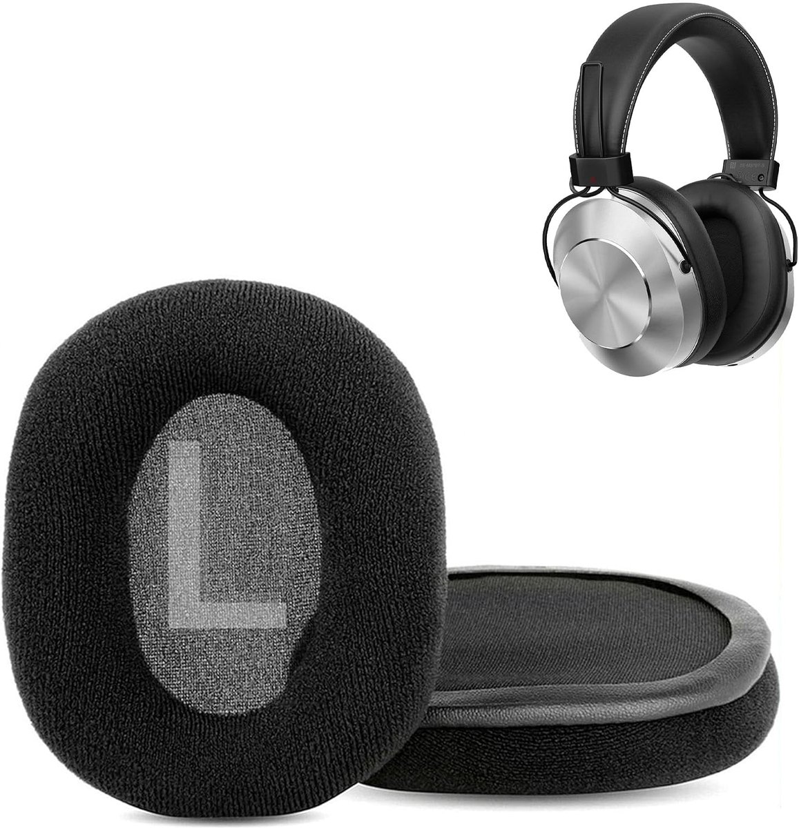 Oorkussens vervangend voor Pioneer SE-MS7BT MS9BN MS5T - zachte stof/hoge kwaliteit schuim - houdt je oren warm - ShopVlot