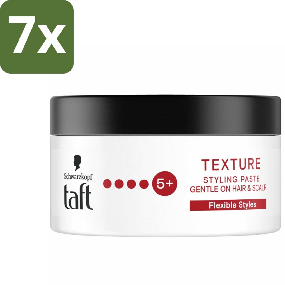 Taft - Texture Styling Paste - Hold 5+ - Gedefinieerde textuur - 100 ml - Bulkverpakking - 7 stuks