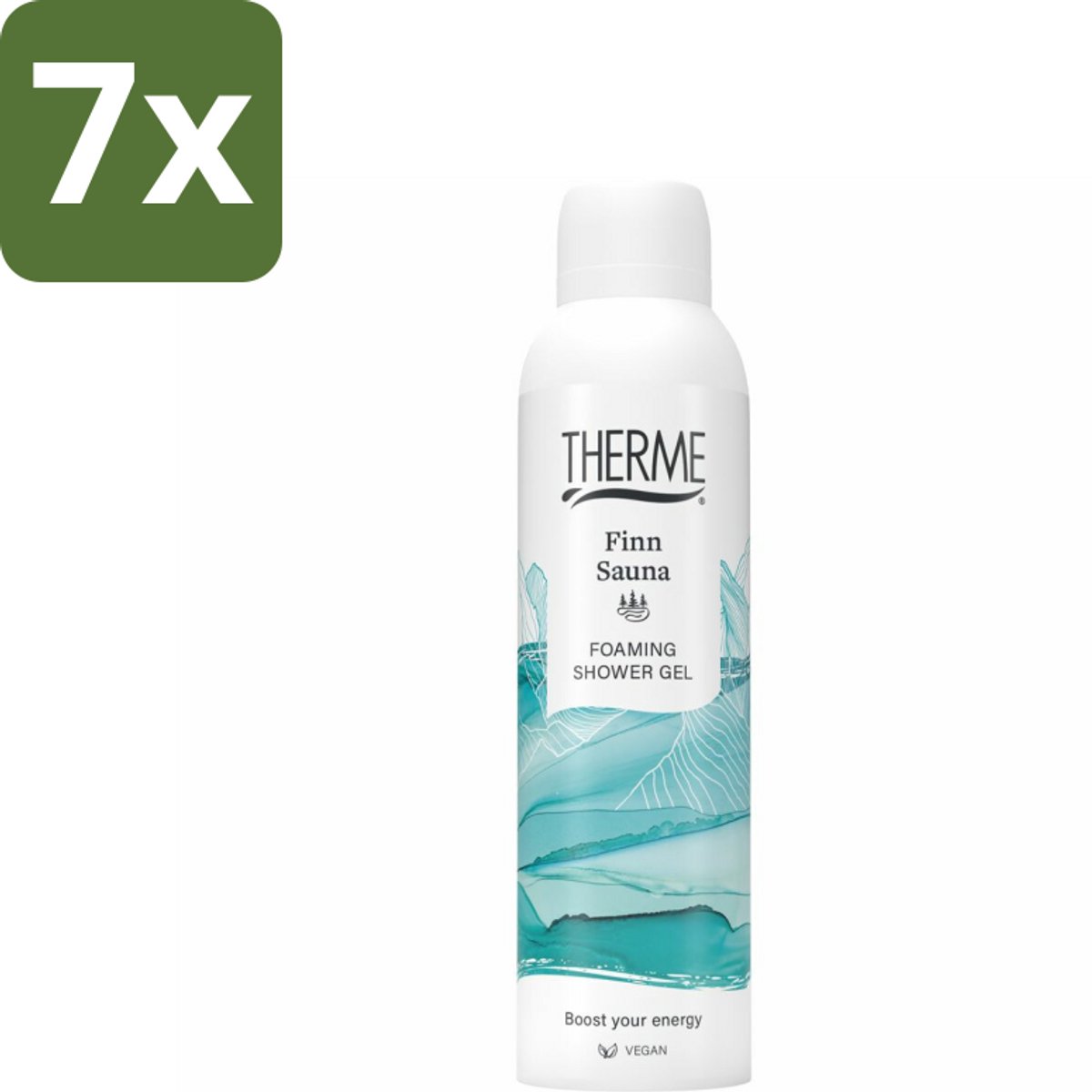 Therme - Finn Sauna - Schuimende Douchegel - Verfrissend - Verzorgend - 200ml - Bulkverpakking - 7 stuks