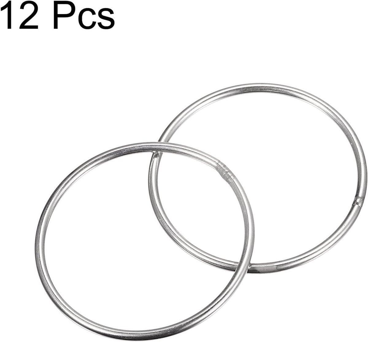 sourcing map Piece O-rings stainless steel metal rings, mm outer diameter. mm thickness welded O-ring for fastening - ShopVlot