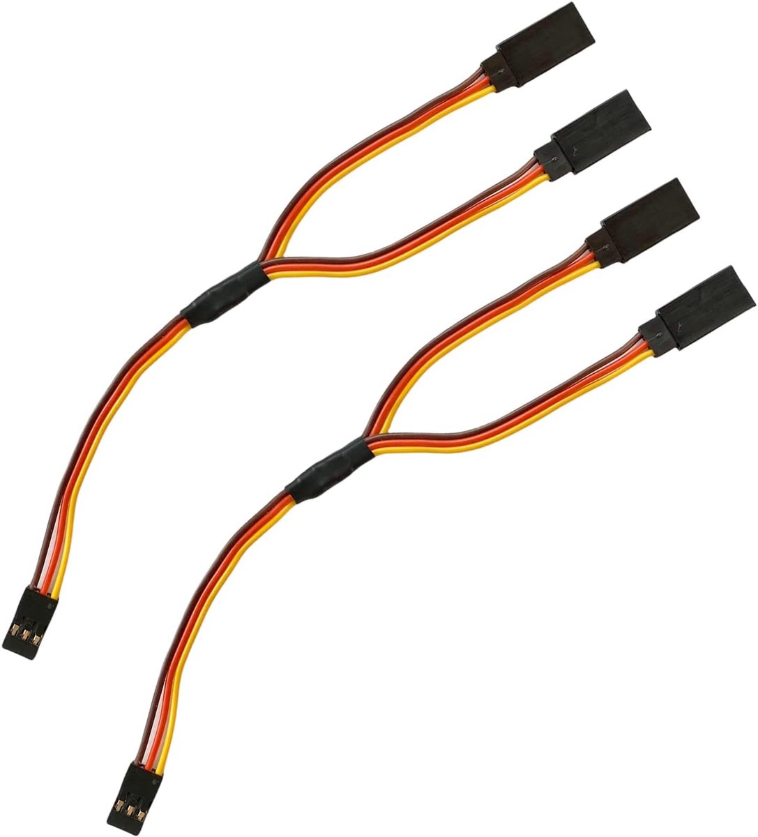 2x Pack Servo Y Extension Cable V Cable Y Cable Extension Divider Splitter Compatible with JR Futaba Robbe Graupner - ShopVlot