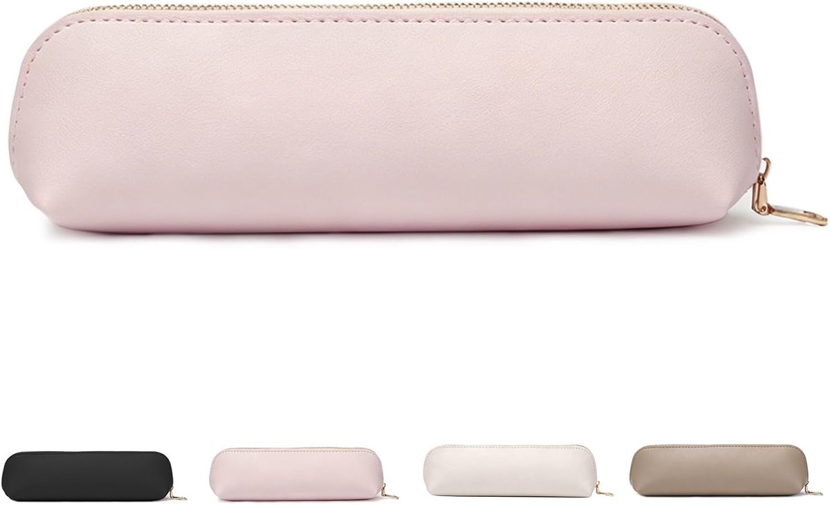 PU Leather Pencil Case, 18.5 x 6 x 5.5 cm, Waterproof Leather Case with Zip, Pencil Case for School, Office, Travel - ShopVlot