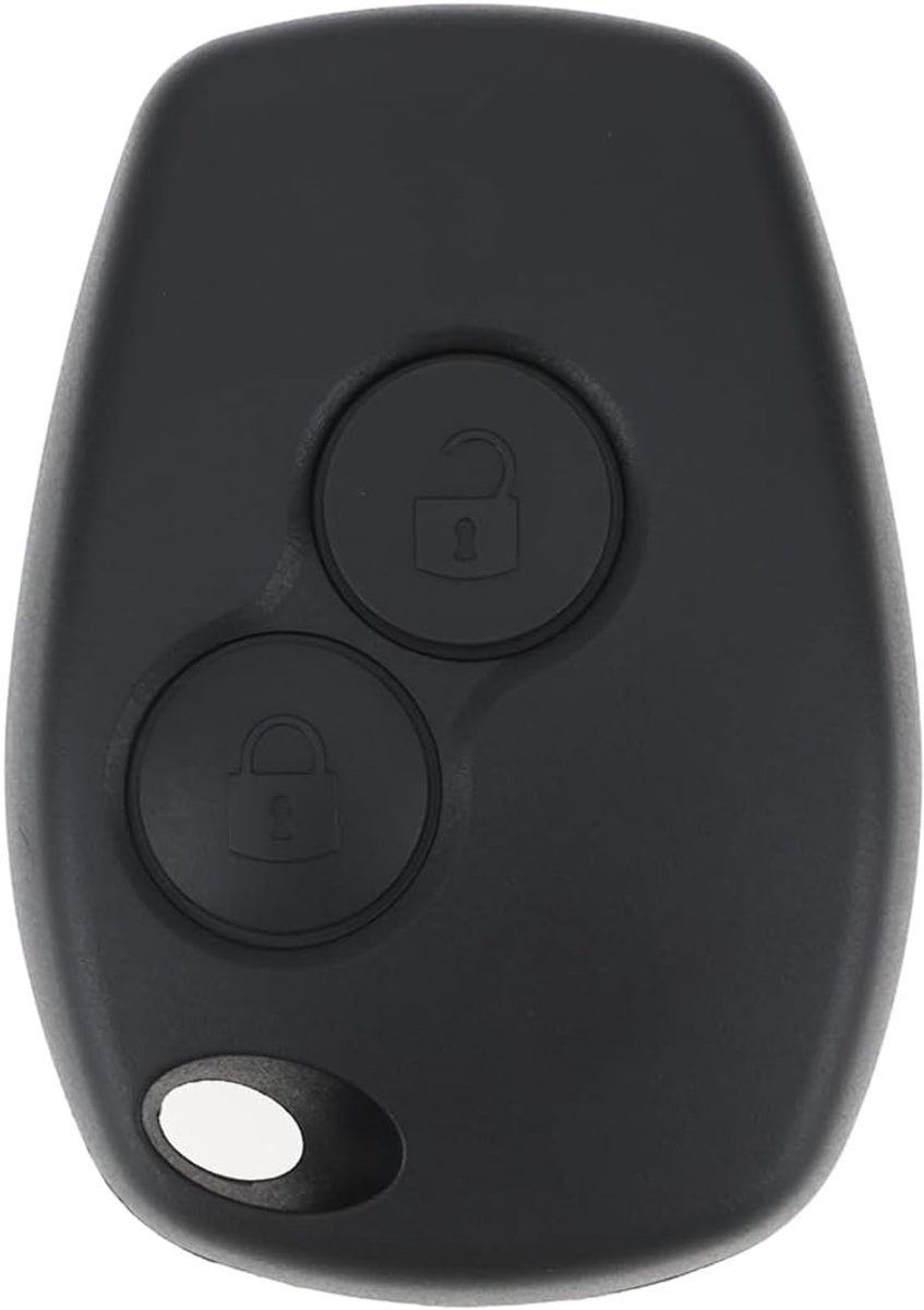 1x 2-knops auto afstandsbediening sleutel 433 MHz met PCB compatibel met Renault Kangoo Twingo Symbool Modus Master - ShopVlot