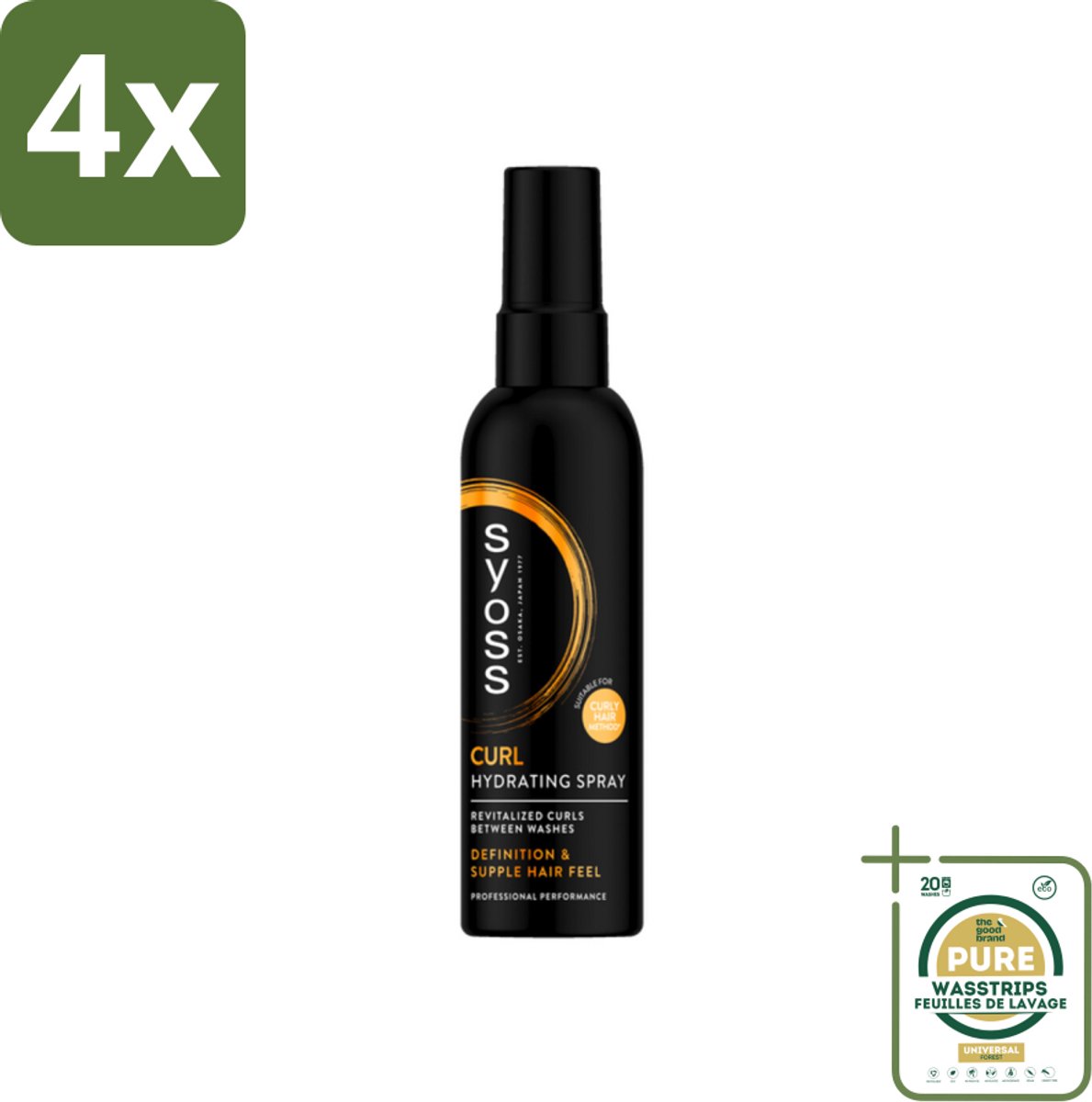 Syoss - Curls - Haarspray - Veerkrachtige Krullen - 150 ml - Voordeelverpakking - 4 stuks - Pluisvrij haar - Vitaminecomplex