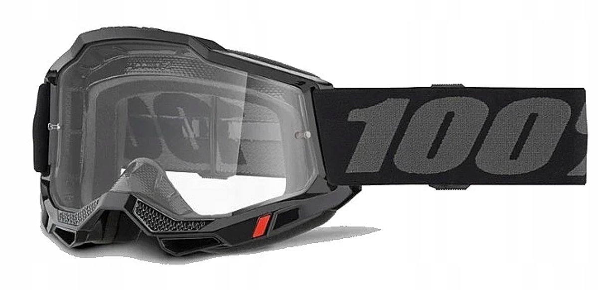 Merkloze Cross/Enduro Motorbril met Heldere Lens - Zwart/Grijs