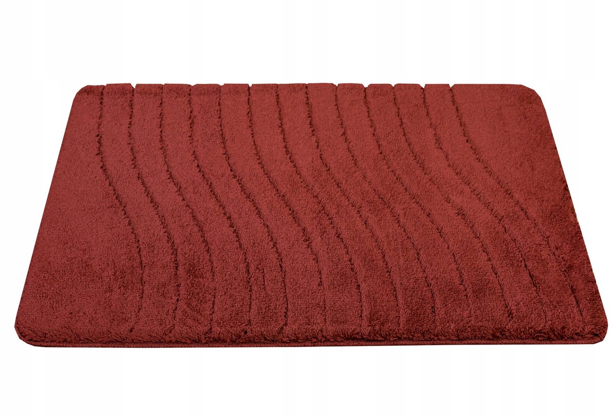 Antislip Badkamermat Sara Karmijn Rood 60x100 cm - Zacht & Duurzaam