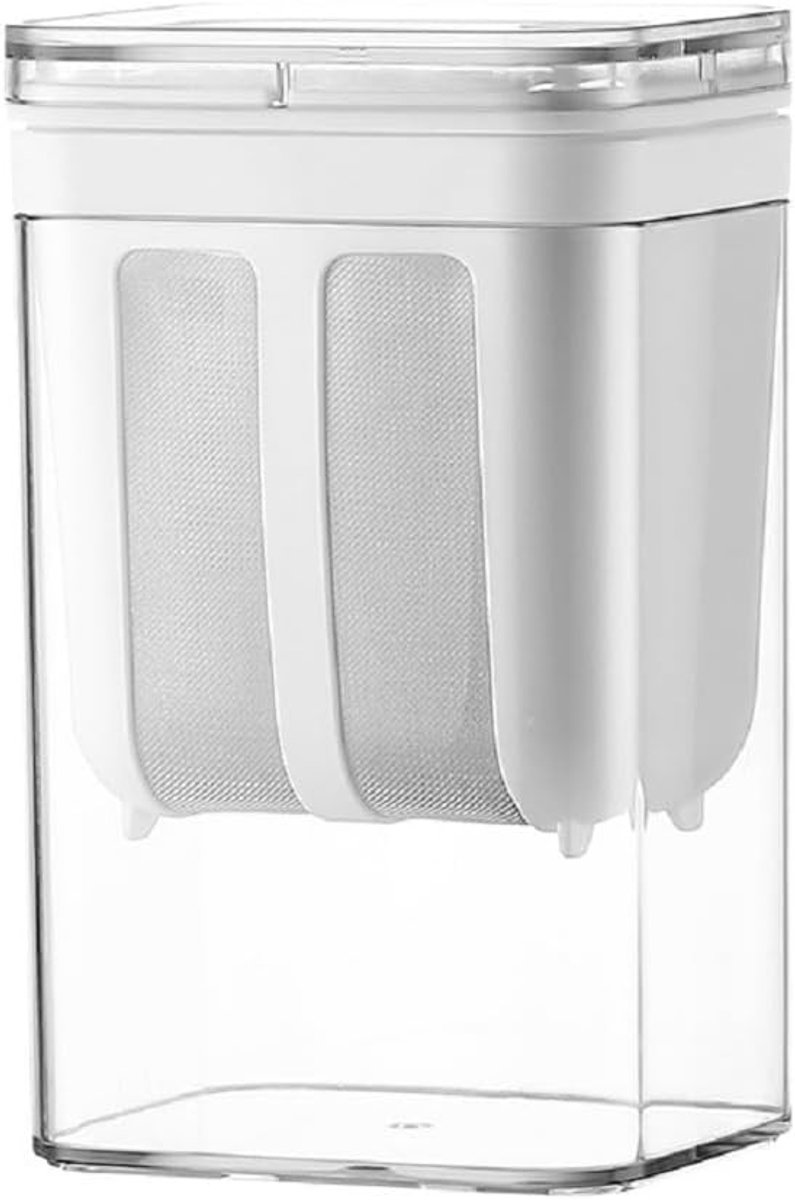 Kaasmaker - Wit - 1100 ml - Fijnmazige Yoghurtzeef met Deksel - Voor Zelfgemaakte Yoghurt en Kaas