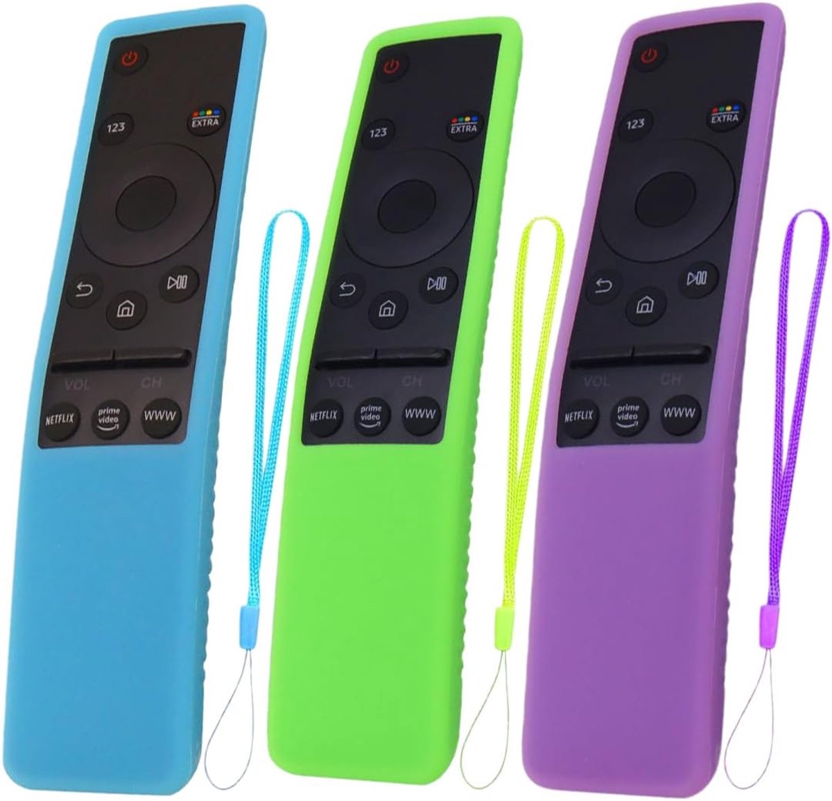 3 x Silicone Protective Cases for Sasung Remote Control for Smart TV and Mobile Phone Remote Control Shockproof - ShopVlot