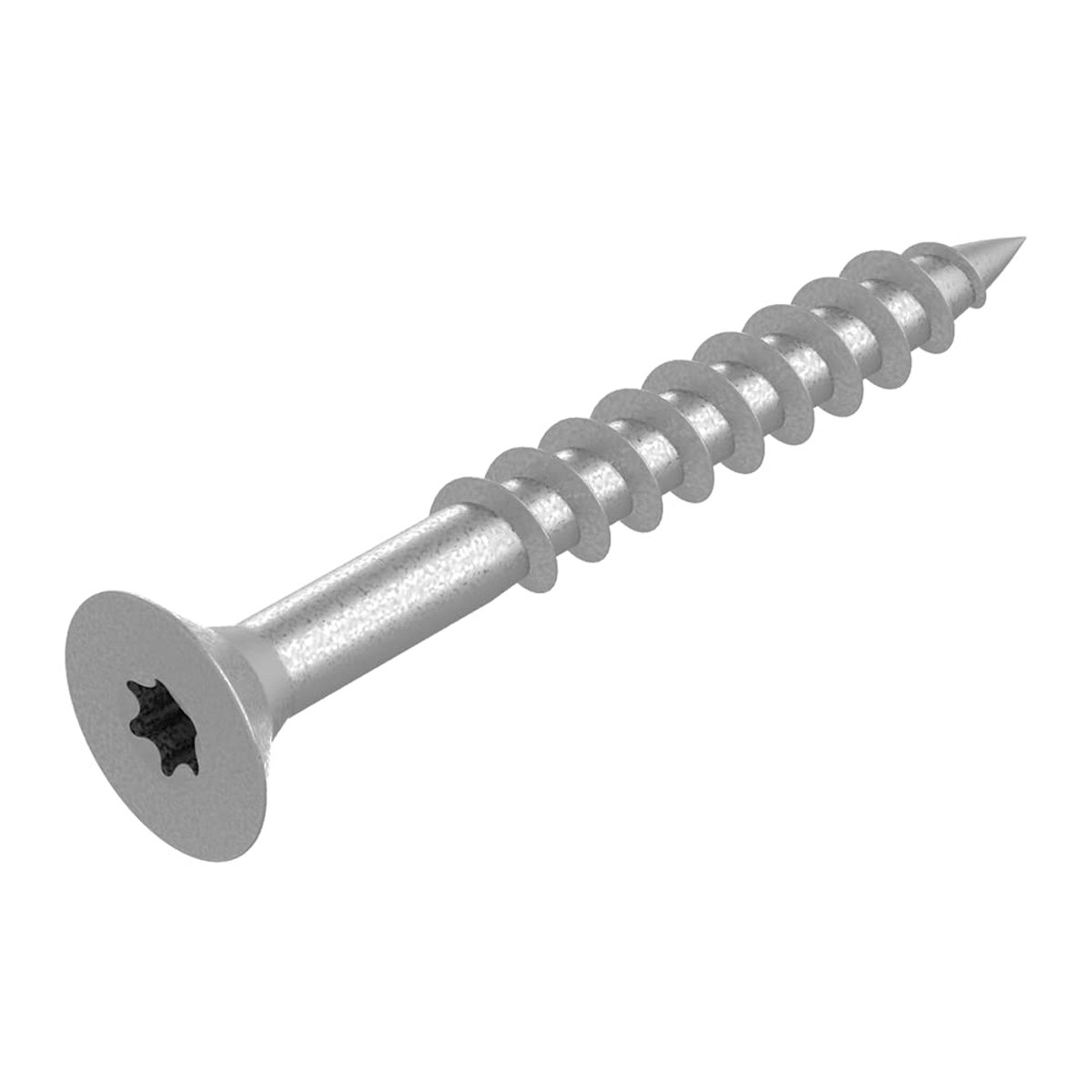 SECCARO Chipboard Screws 6 x 100 mm Stainless Steel V2A VA A2 Wood Screws with Partial Thread, TX/Hexagon, 75 Pieces - ShopVlot