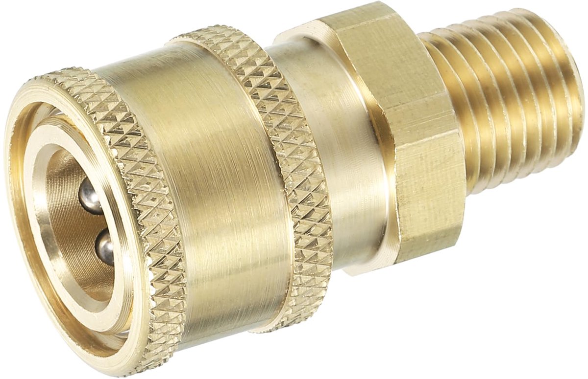 Hogedrukreiniger adapter - 1/4" stekker - snelkoppeling voor autowassing en waterleidingen