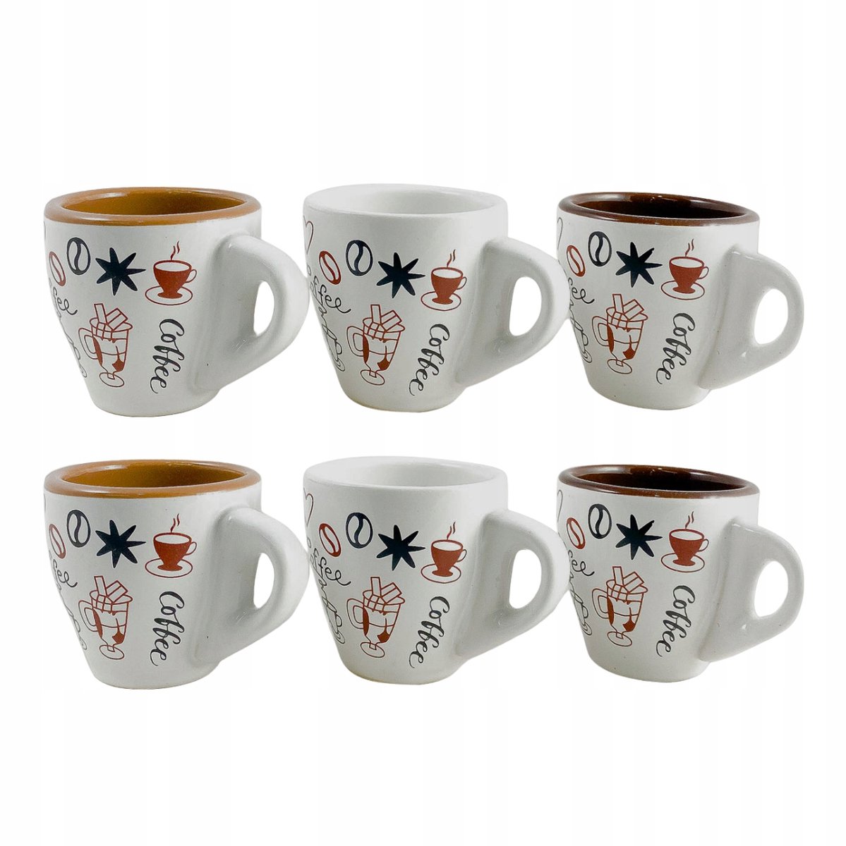 Set van 6 Espresso Kopjes - 90ml