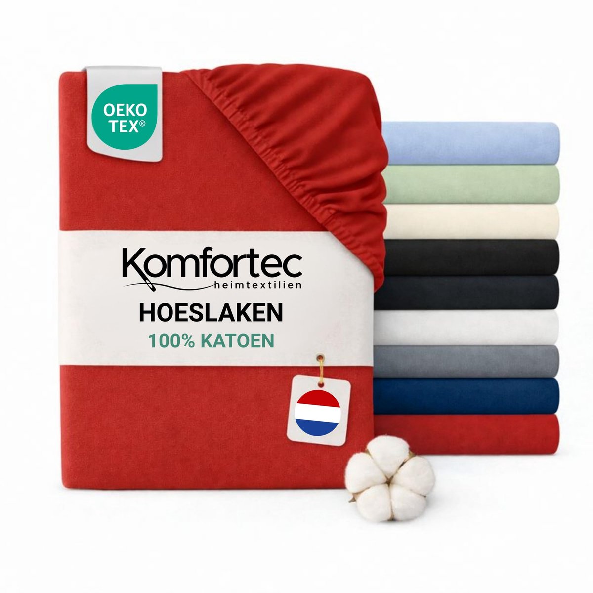 Hoeslaken 90x200 cm - 100% Katoen 135 g/m² - Ademend en comfortabel - Ideaal voor een goede nachtrust - ShopVlot